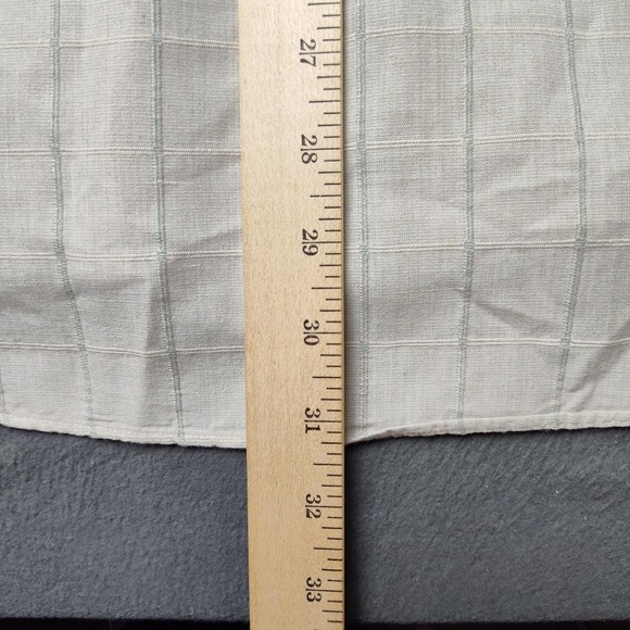 Canali Shirt Mens Large Beige Green Windowpane Button Down Linen Made in Italy - Picture 10 of 13